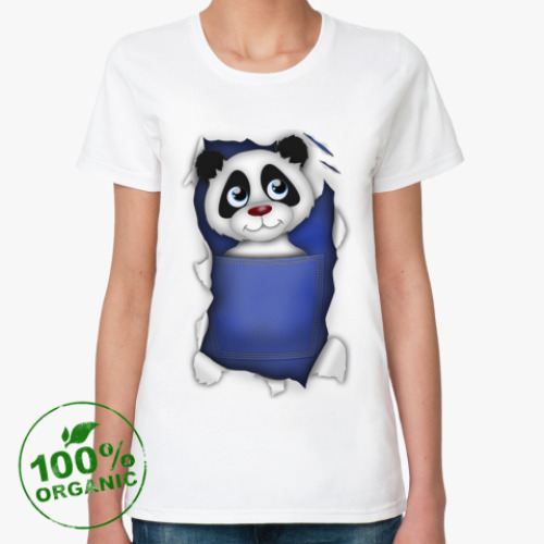 Женская футболка из органик-хлопка Панда
