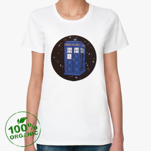 Женская футболка из органик-хлопка TARDIS - Doctor Who