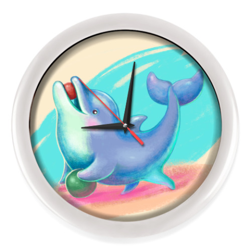 Настенные часы Дельфин - песик