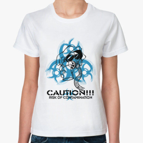 Классическая футболка  'Cauntion!'