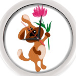 Пес Захар с цветком