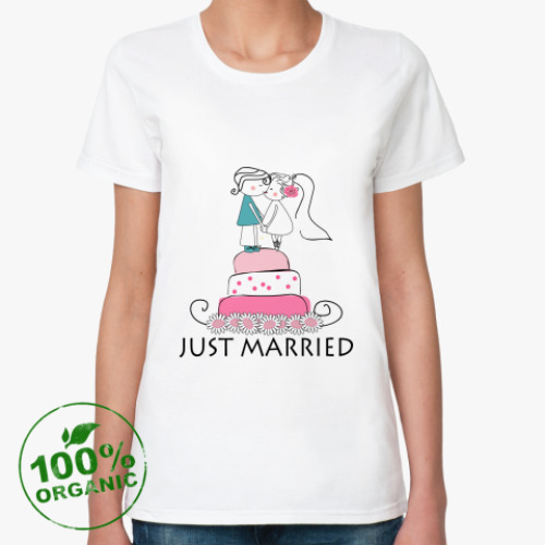 Женская футболка из органик-хлопка Just Married