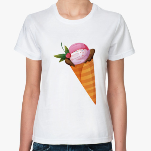 Классическая футболка Мороженое в рожке
