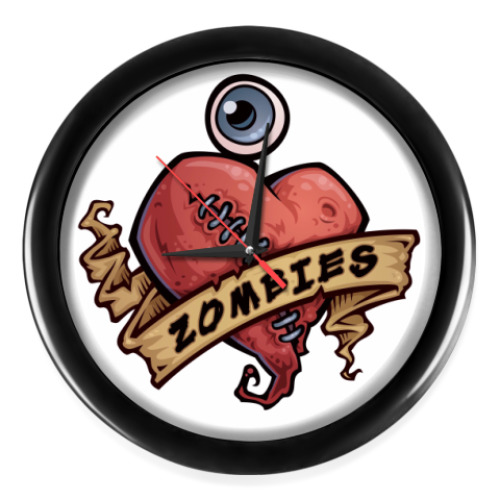 Настенные часы I love zombies