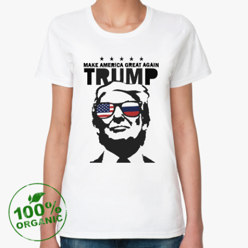 Женская футболка из органик-хлопка Дональд Джон Трамп