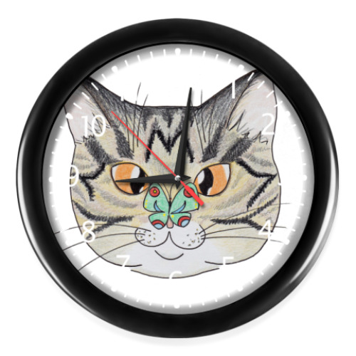 Часы Мордочка полосатого кота
