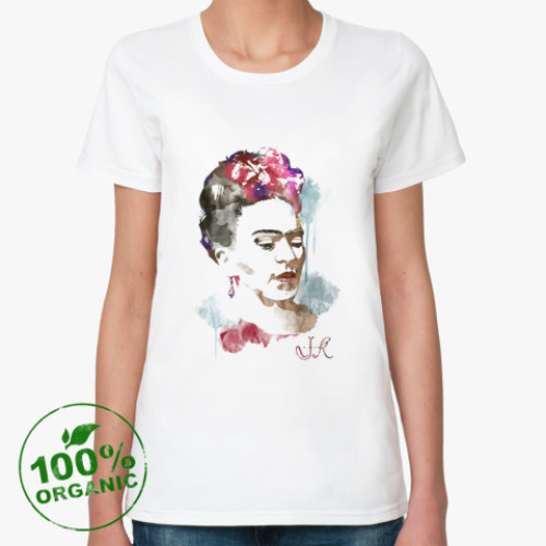 Женская футболка из органик-хлопка Фрида Кало - художница