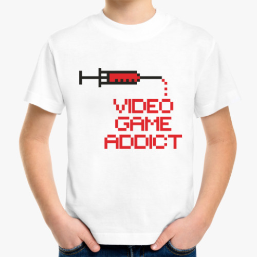 Детская футболка Video game addict