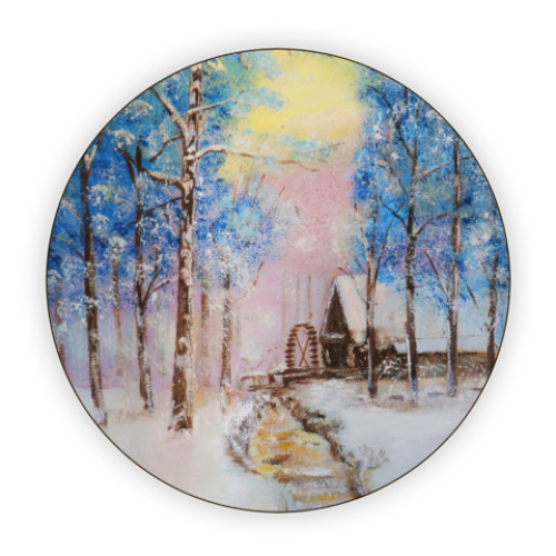 Костер (подставка под кружку) 'Зимняя сказка'