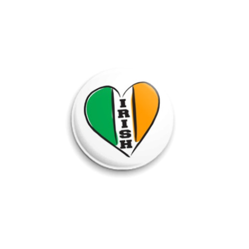 Значок 25мм  'Я люблю Ирландию!'