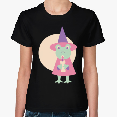 Женская футболка Witch Frog / Лягушка-ведьмочка