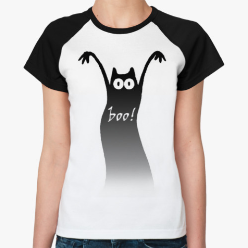 Женская футболка реглан Boo!
