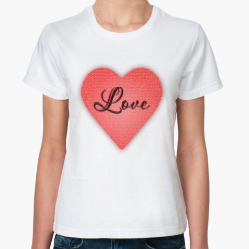 Классическая футболка Любовь в сердце