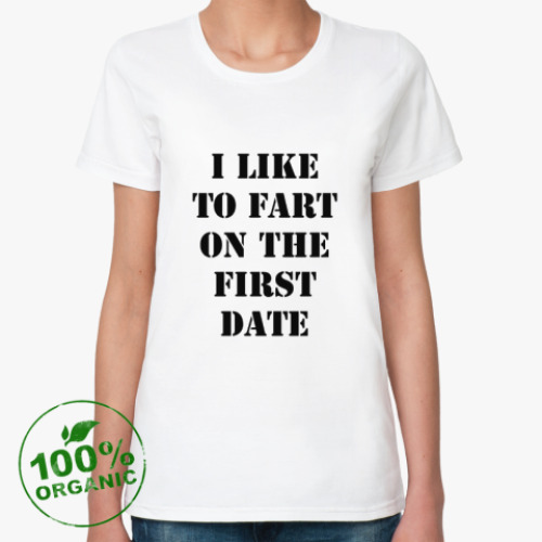 Женская футболка из органик-хлопка Первое свидание