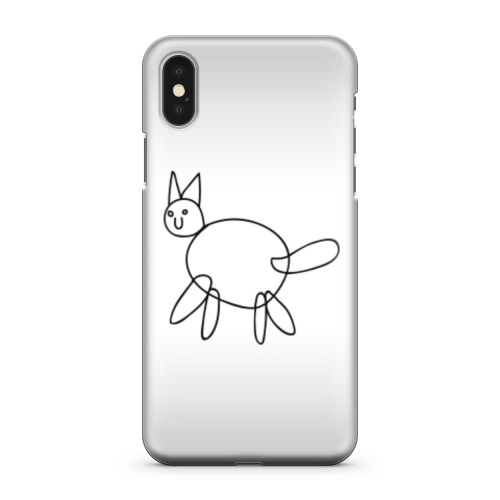 Чехол для iPhone X Довольный кот