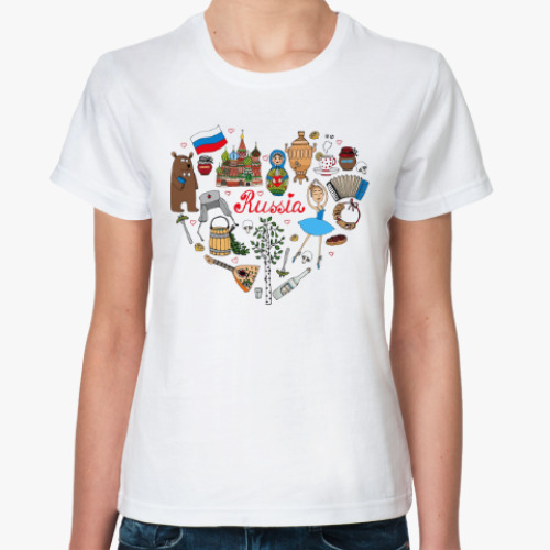 Классическая футболка Россия (Russia)