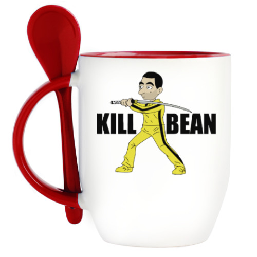 Кружка с ложкой Kill Bean