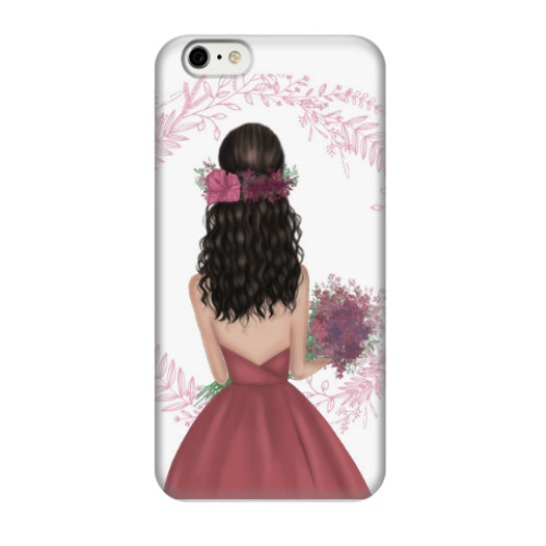 Чехол для iPhone 6/6s girl with flowers