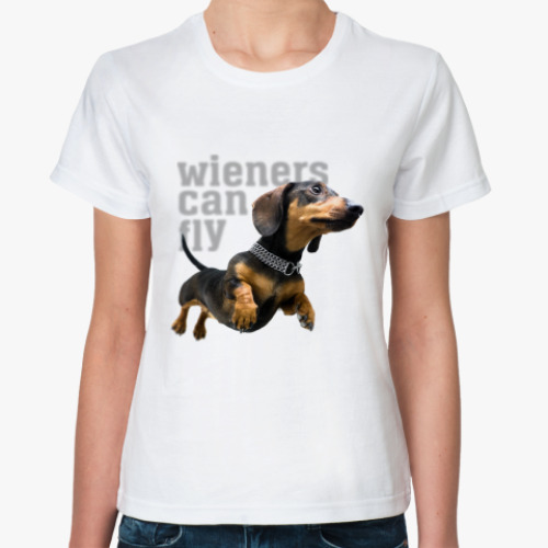 Классическая футболка Wiener Can Fly