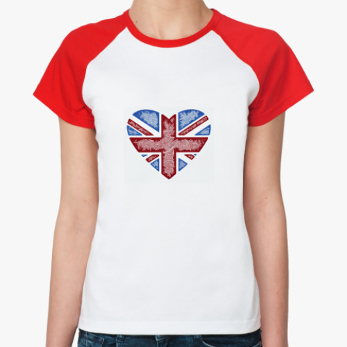 Женская футболка реглан  Жен. Англия