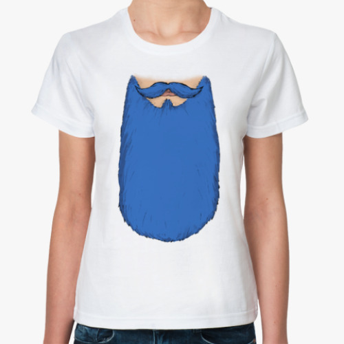 Классическая футболка Синяя борода. Blue beard
