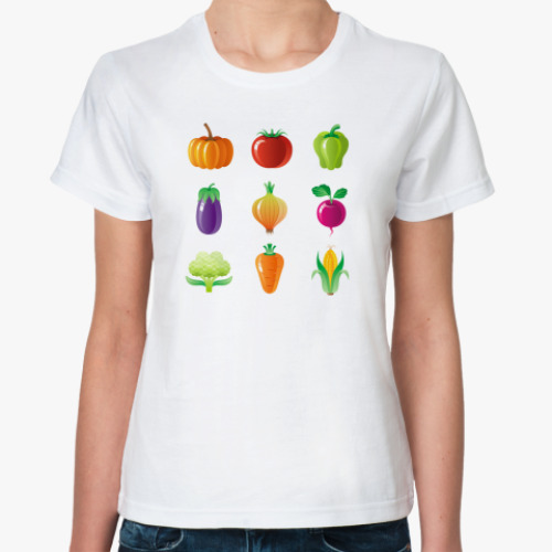 Классическая футболка go vegetarian