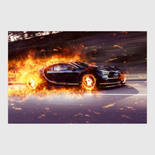 Постер Bugatti Chiron Fire