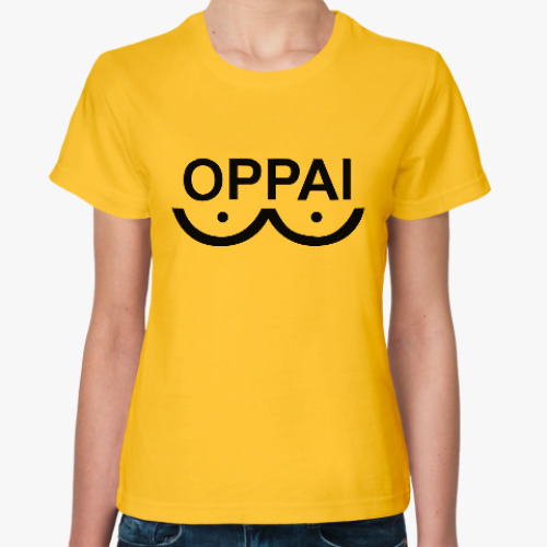 Женская футболка oppai  One-Punch Man
