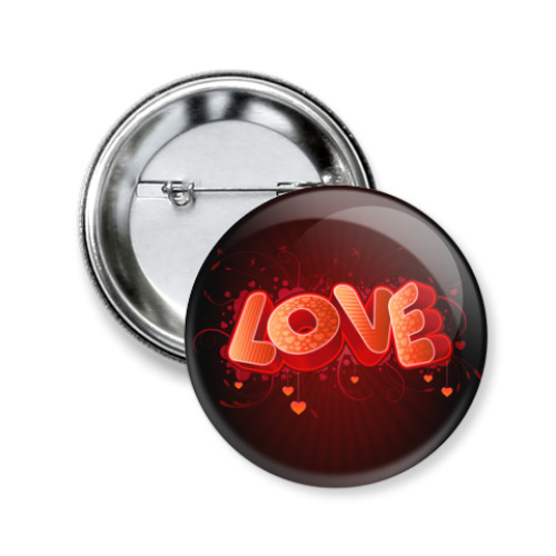 Значок 50мм Love