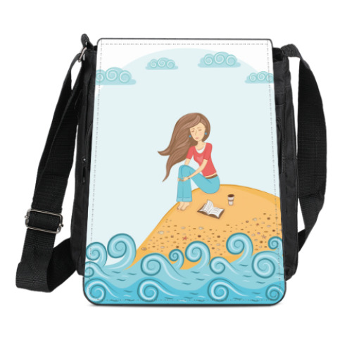 Сумка-планшет Девушка и море