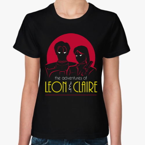 Женская футболка Леон и Клэр (Обитель зла)