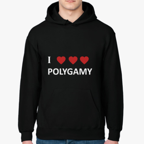 Толстовка худи I love polygamy