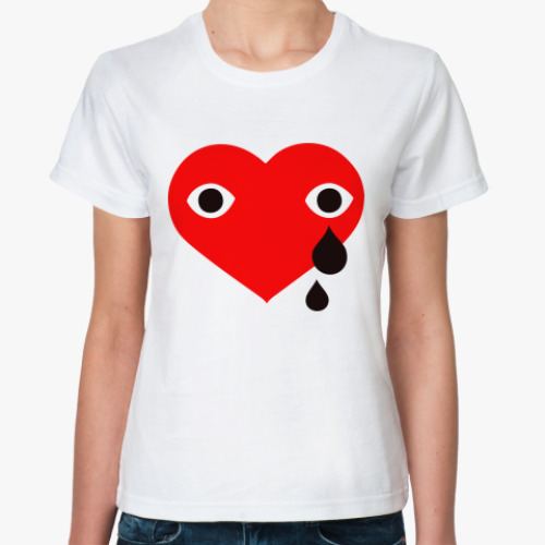 Классическая футболка Плачущее сердце
