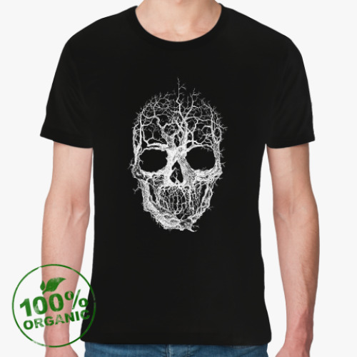 Футболка из органик-хлопка White Tree Skull