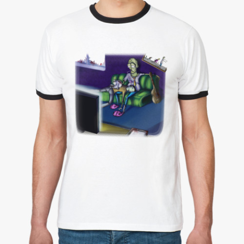 Футболка Ringer-T Life zombie!
