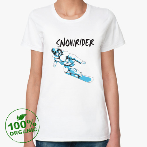 Женская футболка из органик-хлопка Snowrider