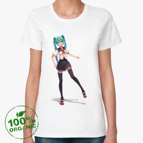Женская футболка из органик-хлопка Hatsune Miku