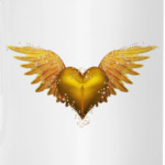 Золотое сердце с крыльями