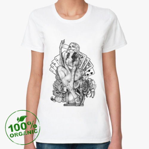Женская футболка из органик-хлопка Santa Muerte