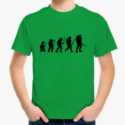 Детская футболка Эволюция черепашки