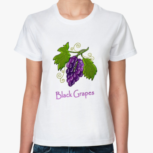 Классическая футболка  Black Grapes