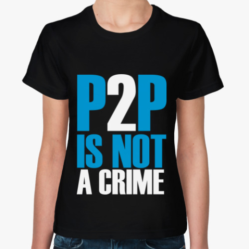 Женская футболка 'P2P'