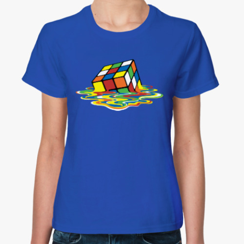 Женская футболка принт Шелдона 'Кубик'