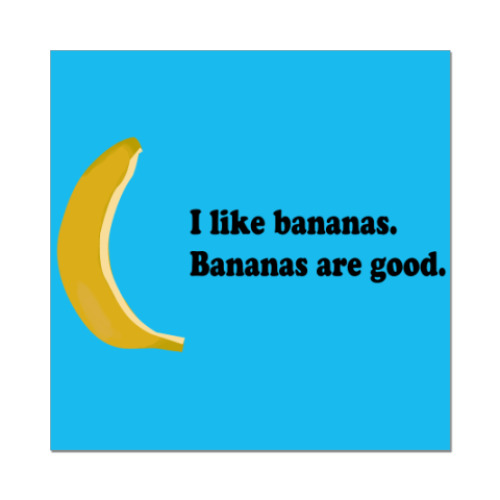 Наклейка (стикер) 'I like Bananas'