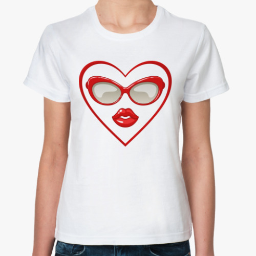 Классическая футболка  Любящее сердце