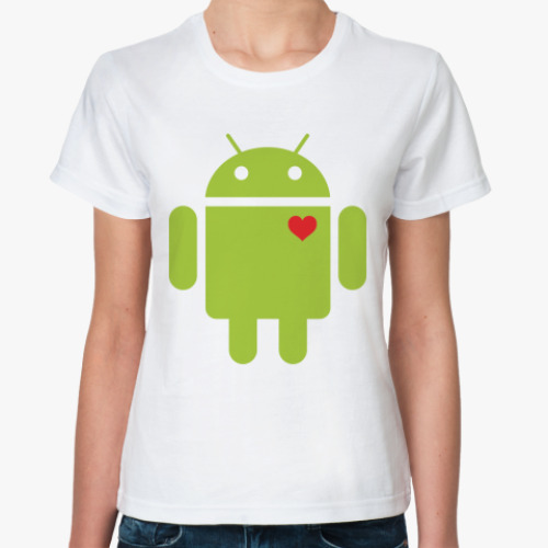 Классическая футболка AndroidLove
