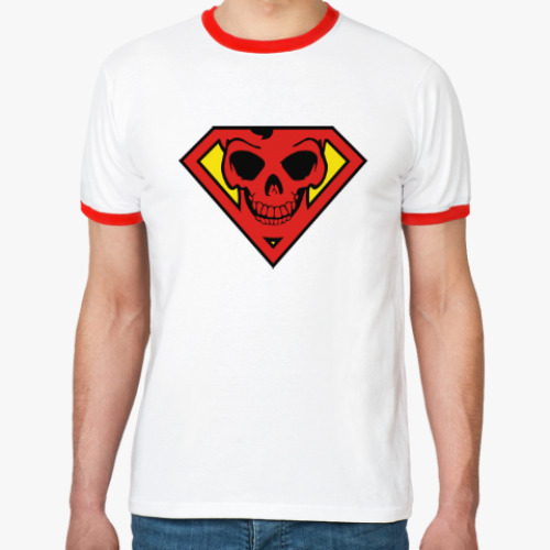 Футболка Ringer-T Skull Superman