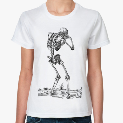 Классическая футболка Плачущий скелет