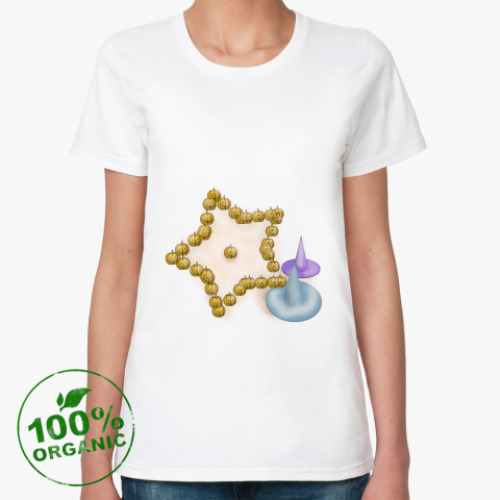 Женская футболка из органик-хлопка Хэллоуинская звёздочка