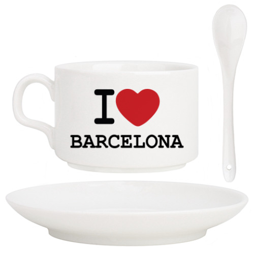 Кофейный набор I Love Barcelona